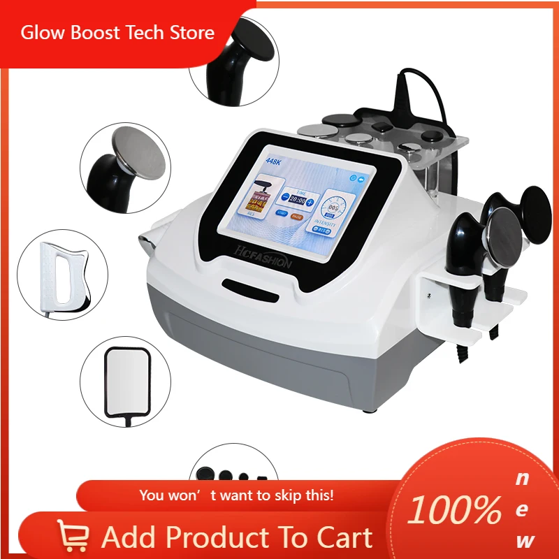 

NY448Khz CET RET Tecar Device INDIBA Physical Therapy Machine Rf Body Cellulite Massagers Diatermia Loss Weight Health Care Syst