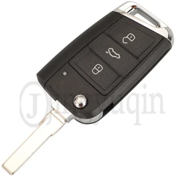 Jingyuqin 3 pulsanti pieghevole Flip Remote Key Shell Cover con lama per VW Tiguan Golf 7 Jetta Passat Beetle Polo Bora