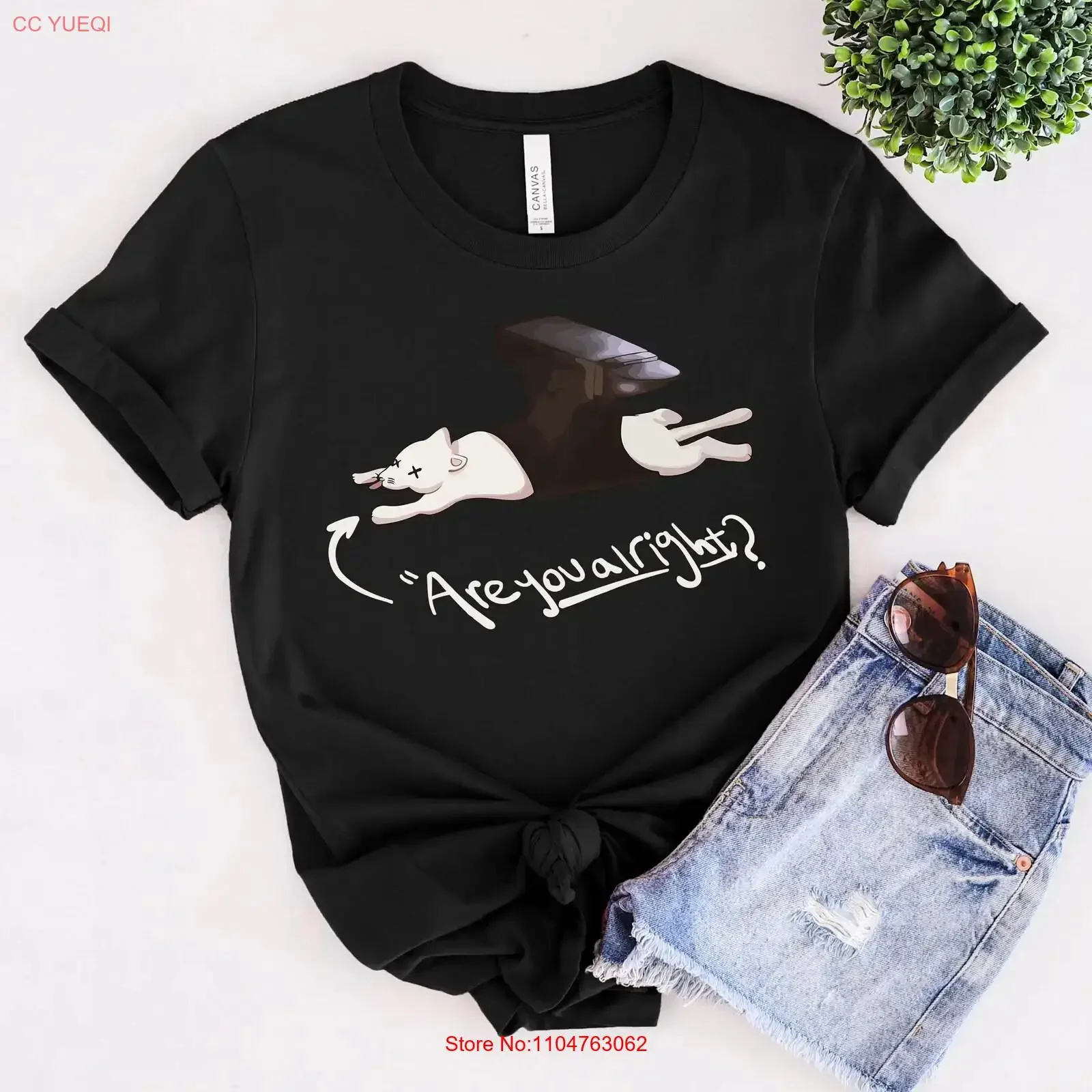 Are You Alright T Shirt Lovejoy Concert Sweat Lazy Cat  vintage Washed Casual Soft Stretched Slightly Breathable Comfortable