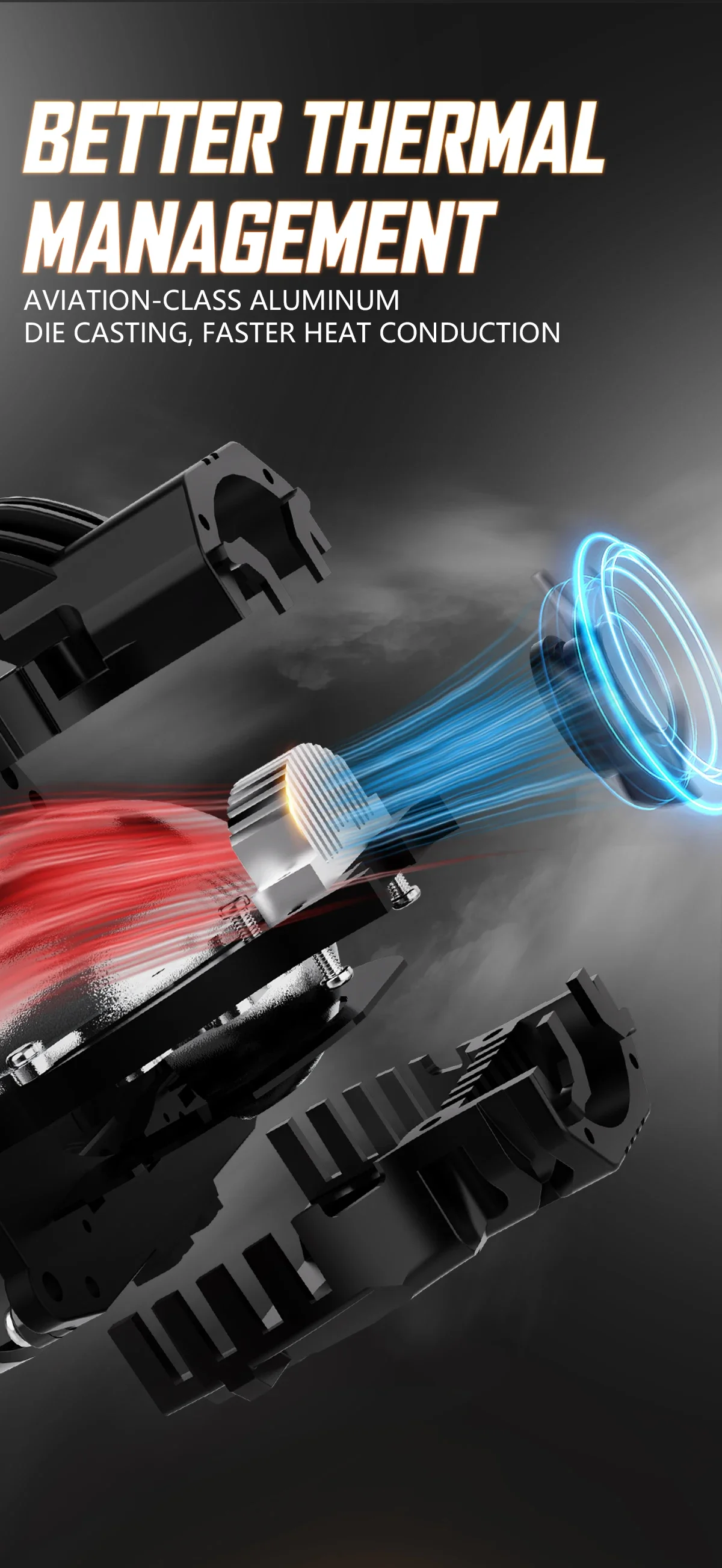 GPNE GP70 80w LED Laser effect car headlight 3 inch lens bi led projector