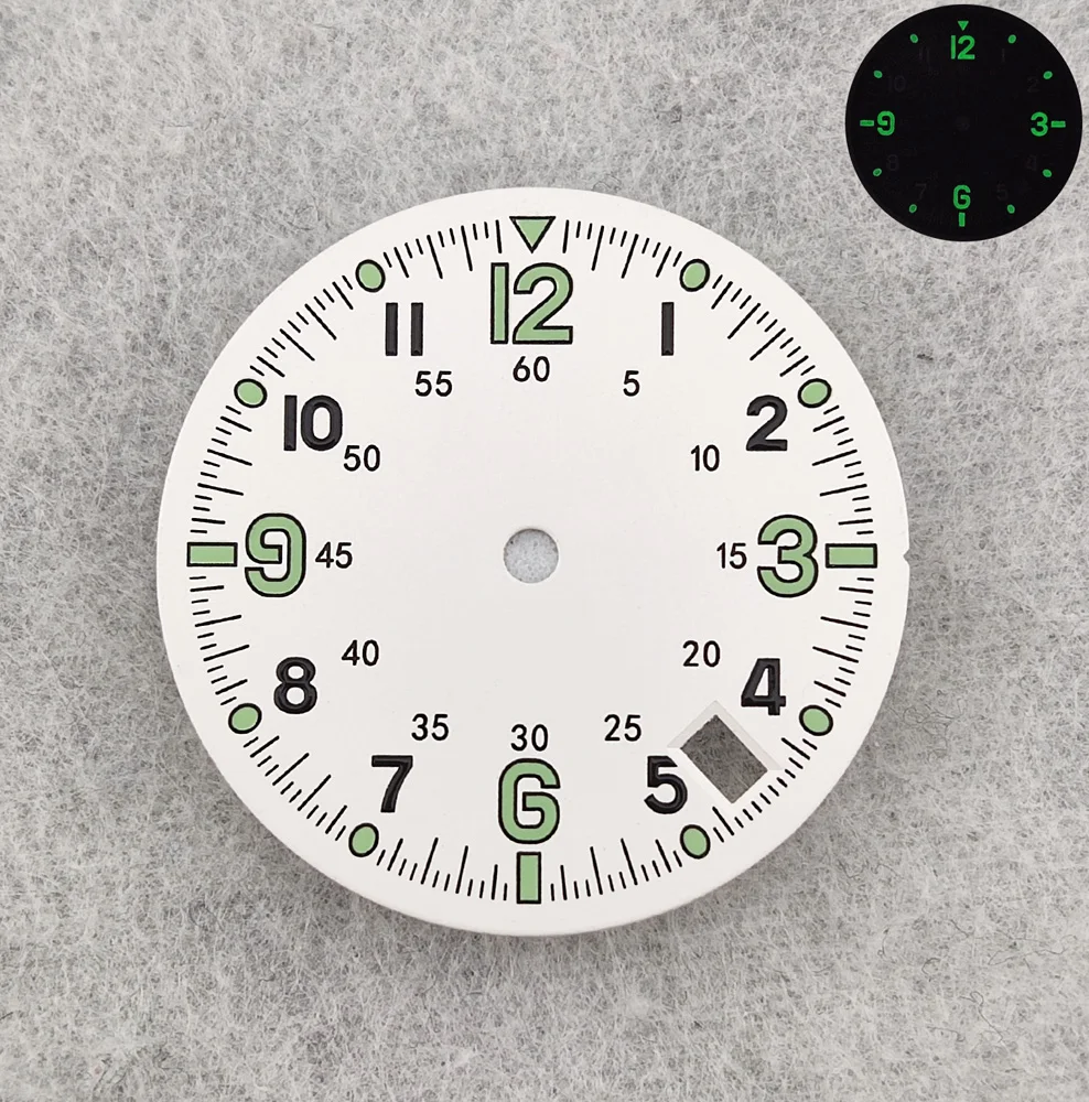 Nh35 dial digital luminoso 3.8 horas único calendário janela se encaixa nh35/nh36 movimento relógio acessórios de substituição