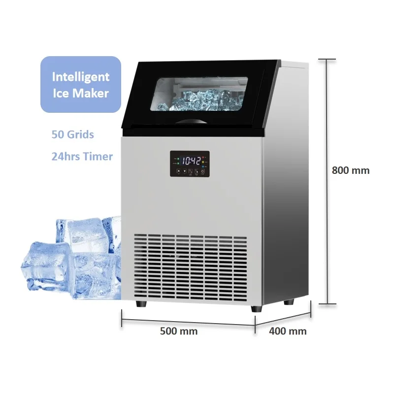 Reserve to Make Ice Machine Effective Insulation Cube Ice Block Machine 50kg Touch Screen Ice Maker