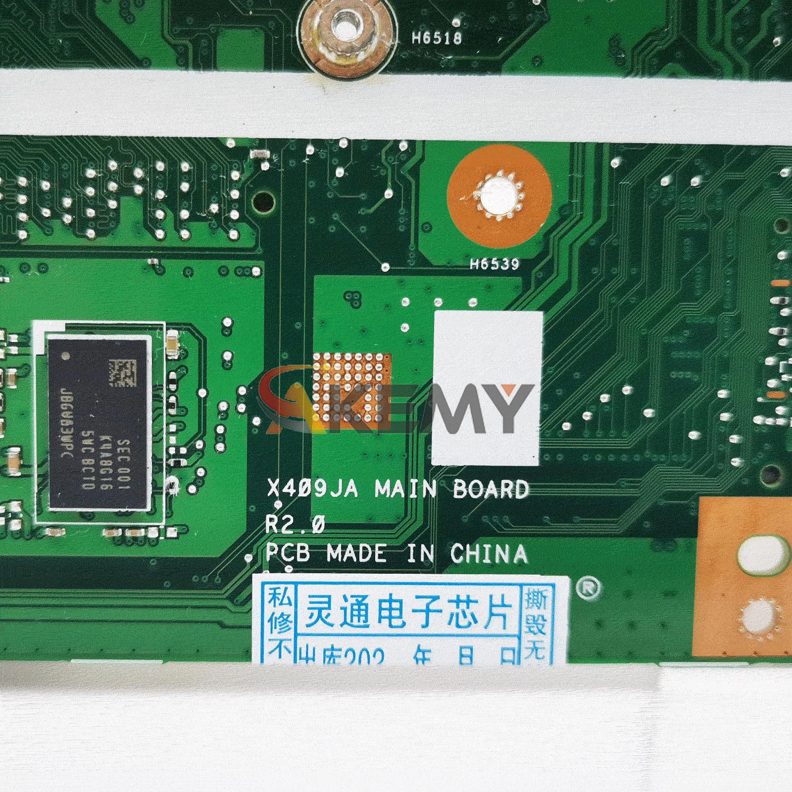 Placa base para ordenador portátil X509JA para ASUS F509J P1510CJA X409J A509J X509JP X509JB placa base 10. a generación I3 i5 i7 100% pruebas OK envío rápido