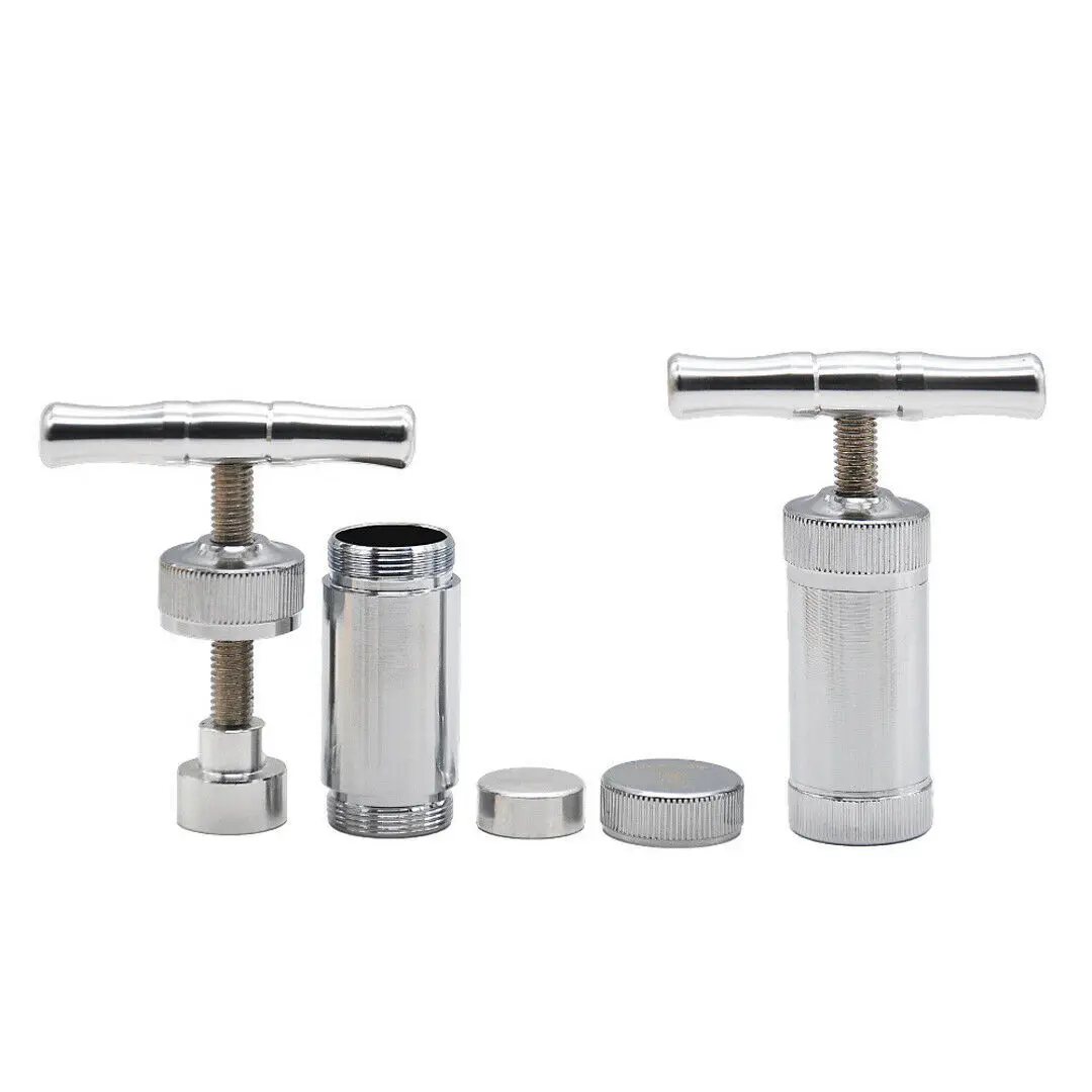 1pc Aluminum Alloy T Shape Press Tool For Spice, Garlic, Pepper, Salt, Can Be Rotated Squeezed To Store Tobacco Leaves Pocke