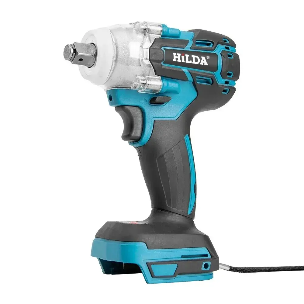 HILDA 18 فولت-68 فولت مفتاح ربط كهربائي قابل لإعادة الشحن 1/2 مفتاح بانة لاسلكي بدون بطارية لبطارية ماكيتا 18 فولت