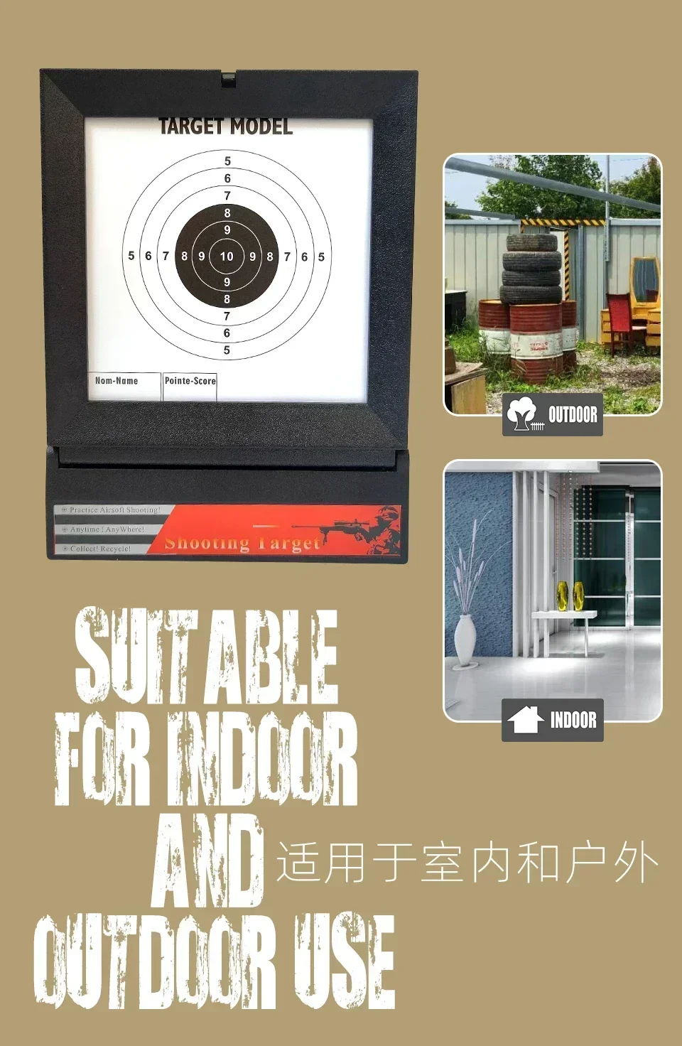 accessori per pistola AirsoftTarget conTrapNetCatcher, supporto e PaperTarget, per Airsoft GunTrainingShootingBBPellets Indoor Outdoor
