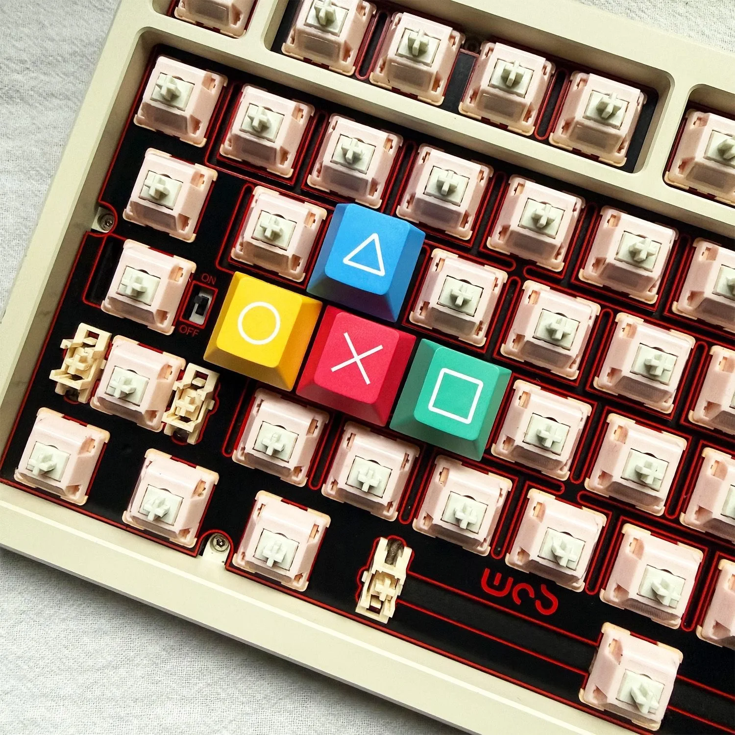 Custom Keycaps WASD Keys for MX Switch Keyboards R2/R3 Profile Cherry Profile PBT Material