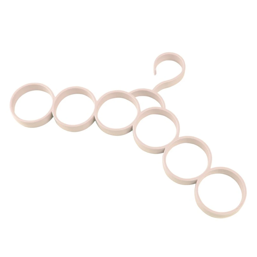 

1pc Multifunctional Hanger Scarf Tie Closet Organizer Rack Plastic Clothes Hangers Space Saving Wall Door Storage Solution