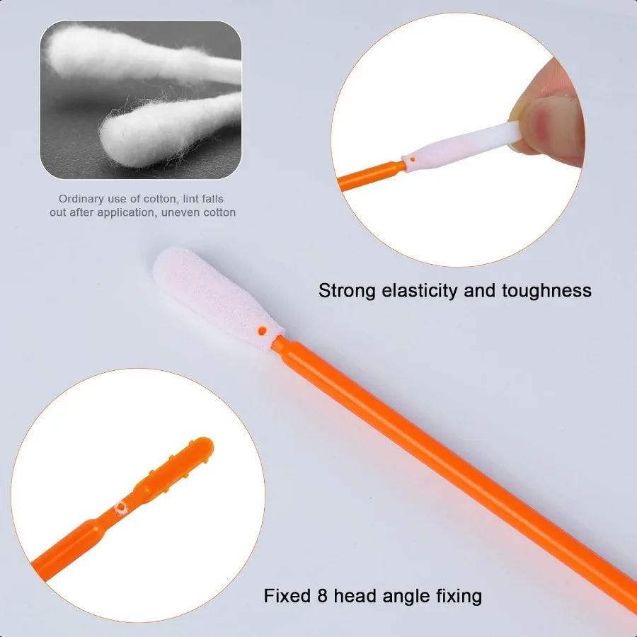 's 6.42'' Gun Cleaning Swabs Long swabs Microfiber Foam swabs 200pcs
