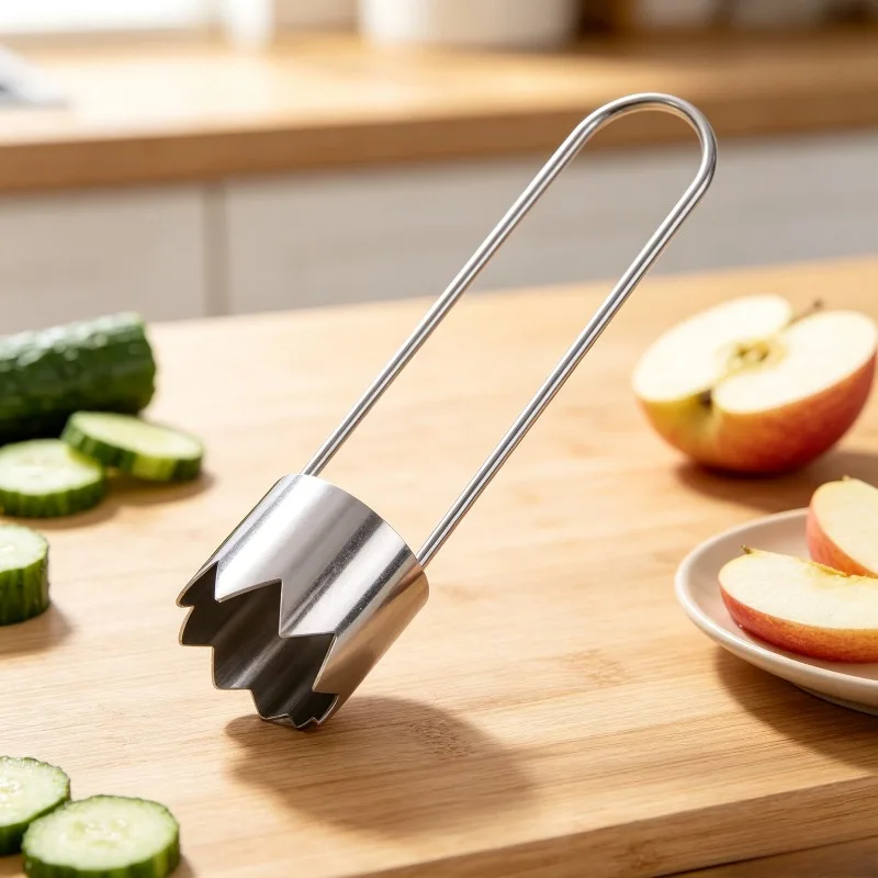 Stainless Steel Fruit Vegetable Corer Remover Manual Core Puller for Bitter Melon Apple Pear Kitchen Stuffed Food Cooking Tool