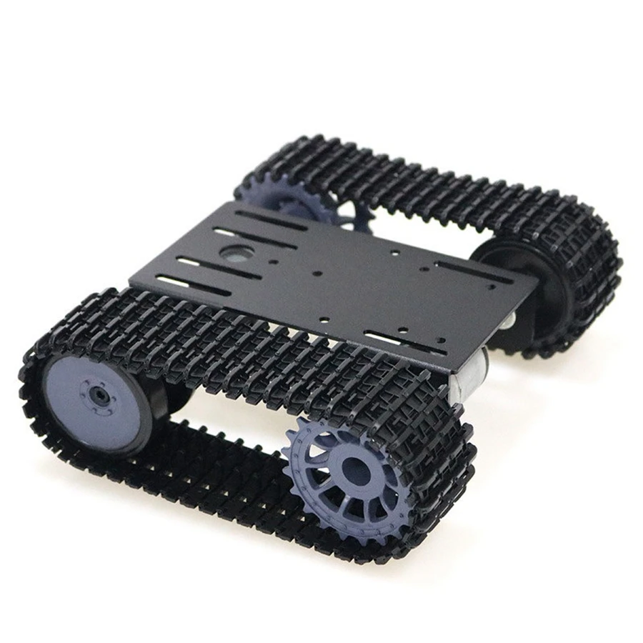 Smart Tank Car Chassis Tracked Crawler Robot Platform with Dual DC 12V Motor for DIY for T101-P/TP101