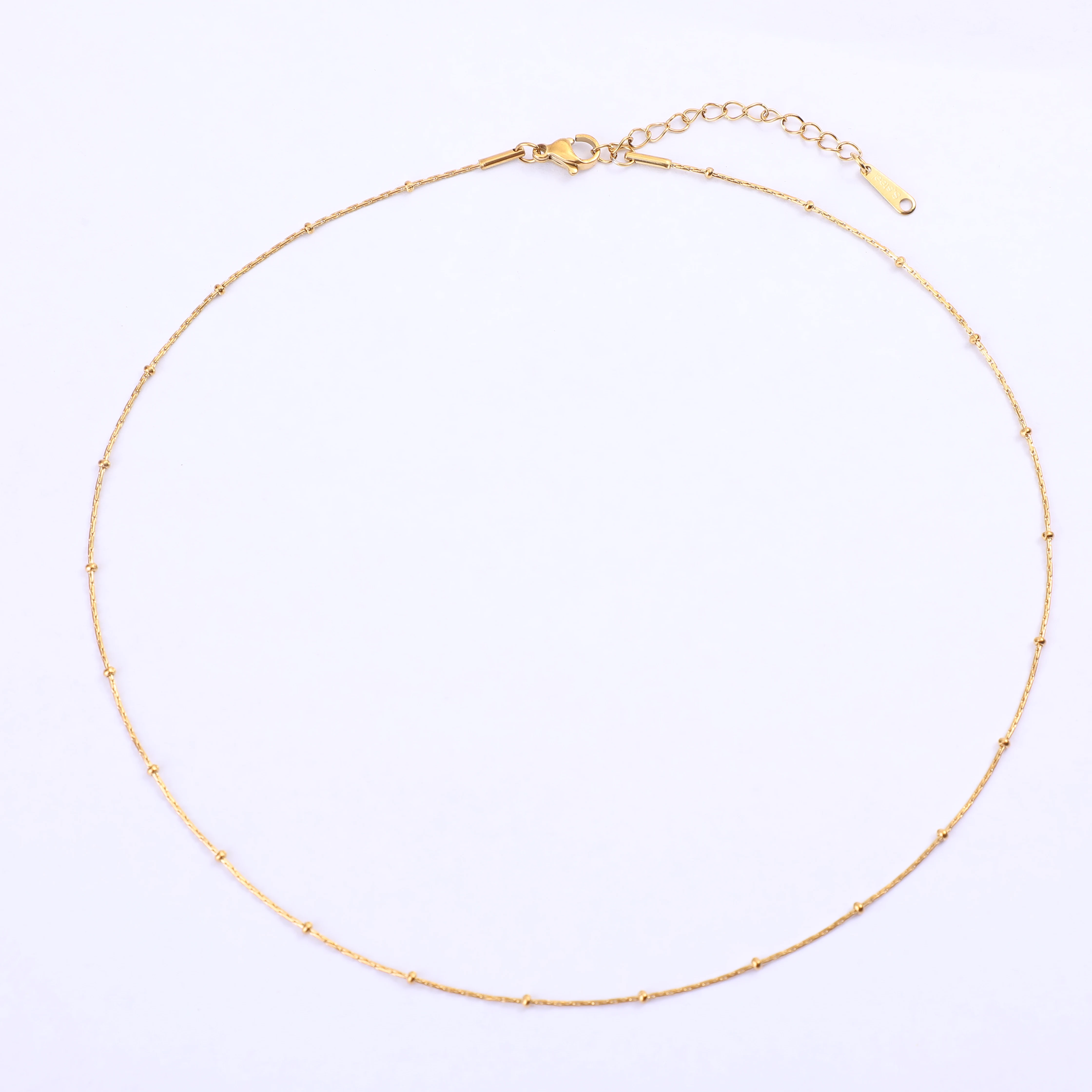 10 pieces/batch 2.0mm bead stainless steel men's and women's necklace DIY hammer round clip bead chain necklace jewelry accessor
