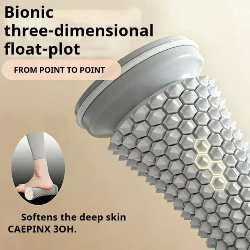 Plantar Fascia Foot Massage Roller Food Grade TPE Acupoint Massager Portable Foot & Calf Muscle Relaxation Roller for Pain Relie
