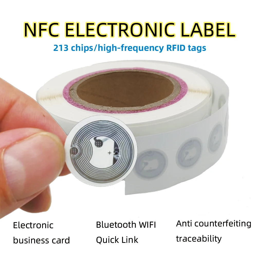 10 Stuks Nfc Tag 13.56Mhz Programmeerbare Nfc 213 Stickers Tags Rfid Lable Sticker 144Bytes Persoonlijke Automatisering Snelkoppelingen