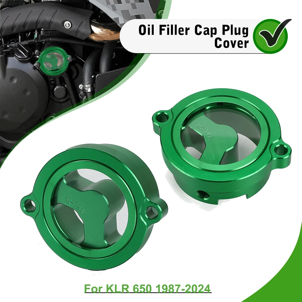 

For Kawasaki KLR650 KLR 650 1987-2022 2023 2024 2025 Motorcycle Oil Filter Cover Cap CNC Aluminum Motorcycle Accessories Parts