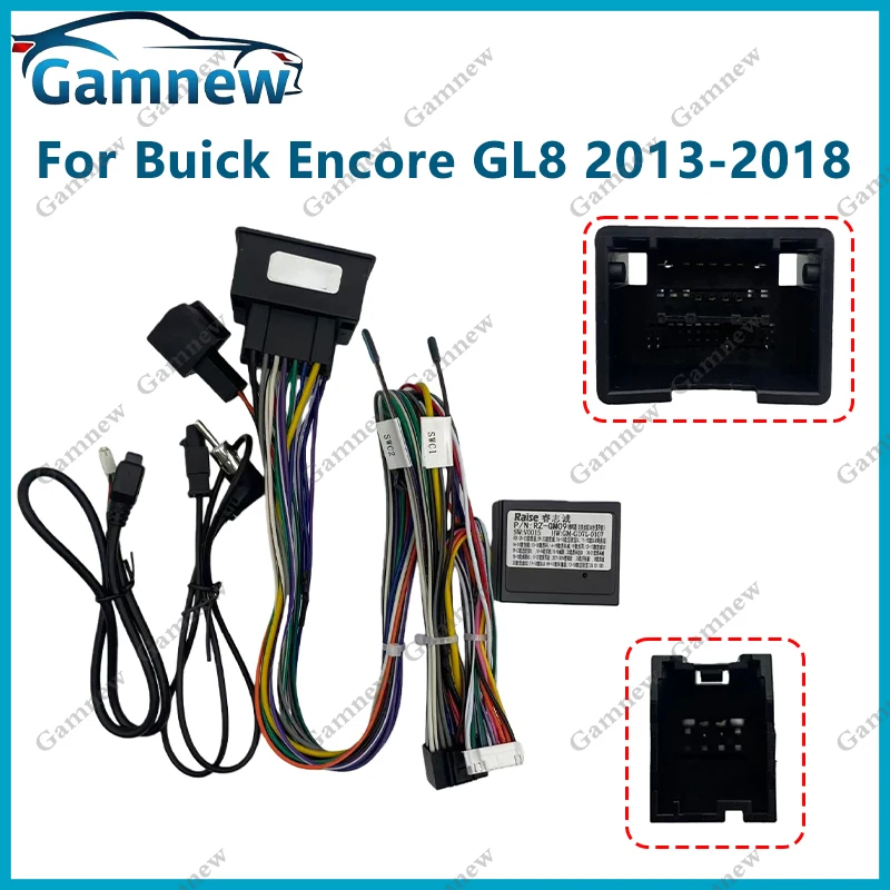 Car 16pin Wiring Harness Adapter Decode Android Radio Power Cabler For Buick Encore GL8 2013-2018 RZ-GM09
