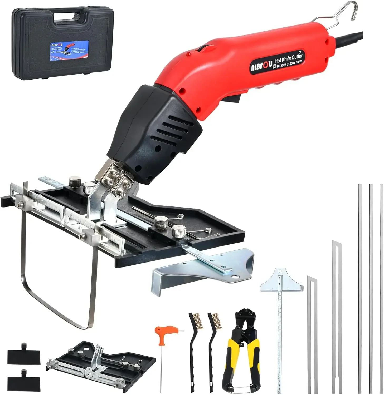 

Набор инструментов для резки горячим ножом: для вырезания пазов/скульптур/резки, с воздушным охлаждением, 200 Вт (5 лезвий), профессиональный электрический термонож для пенопласта