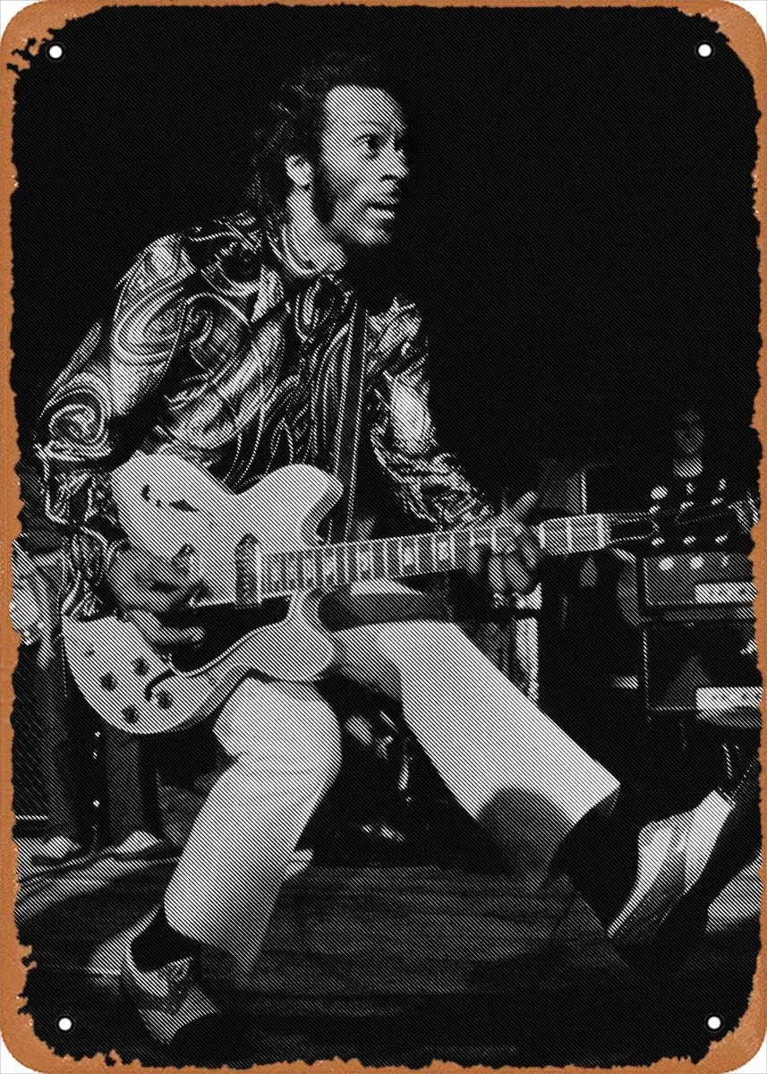 Guitarist Legends Chuck Berry Metal Tin Sign Poster Vintage Art Wall Decor 12 x 8 inch
