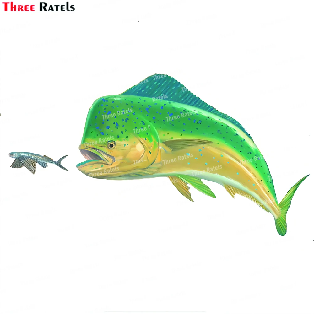Three Ratels j706 mahi dolphin fishing creative funny decoration vinyl waterproof trunk waterproof car accessories