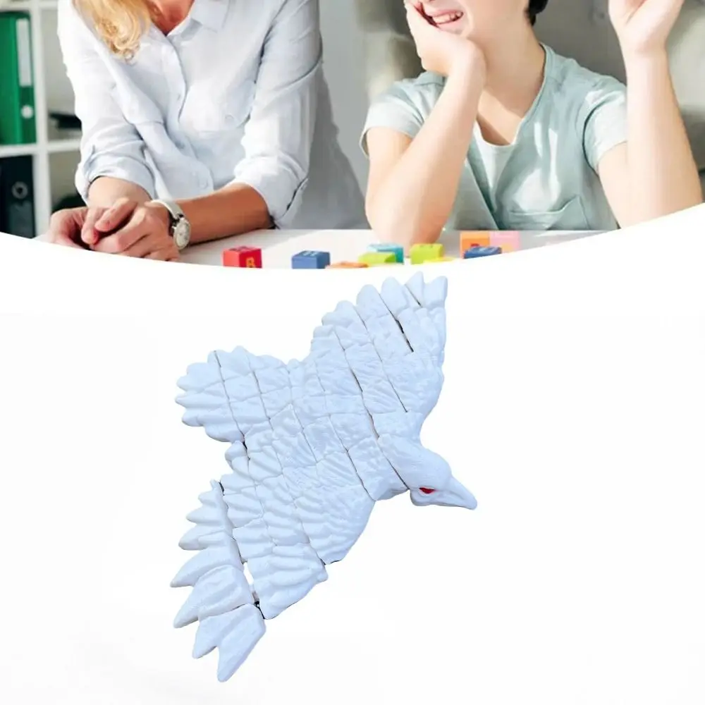 Ornement d'aigle imprimé en 3D multi-articulé, impression 3D en plastique, jouets animaux multi-articulés, Collection artisanale, Simulation d'aigle