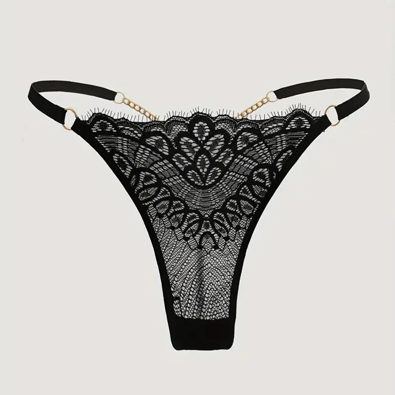Sexy Chain Women Body Panties Low Waist Hollow Traceless Thong Spaghetti Strap Underwear Adult Crotchless Sex G-string Lingerie image 5