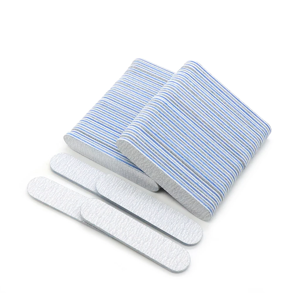 50Pcs Nail Files 3.54 Inches Emery Board Nail File For Acrylic And Natural Nails 100/180 Grit Small Double Sided Manicure Files