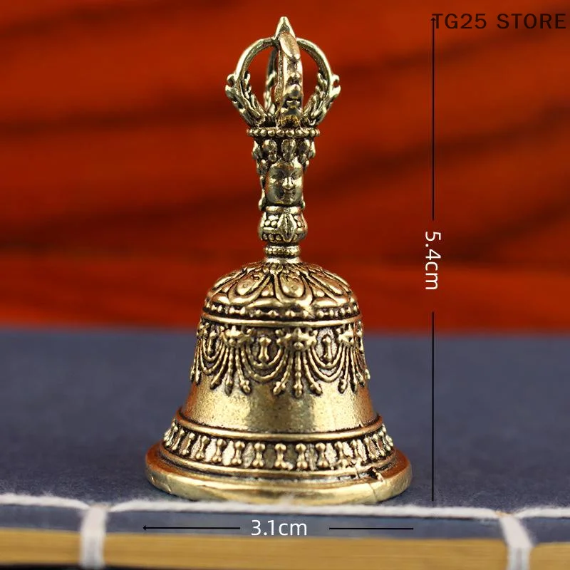 1 قطعة جرس النحاس الرجعية الرياح الدقات النحاس الحرف يموت الصب سقوط الرياح الدقات التبتية البرونزية جرس أفكار النحاس جرس قلادة #5
