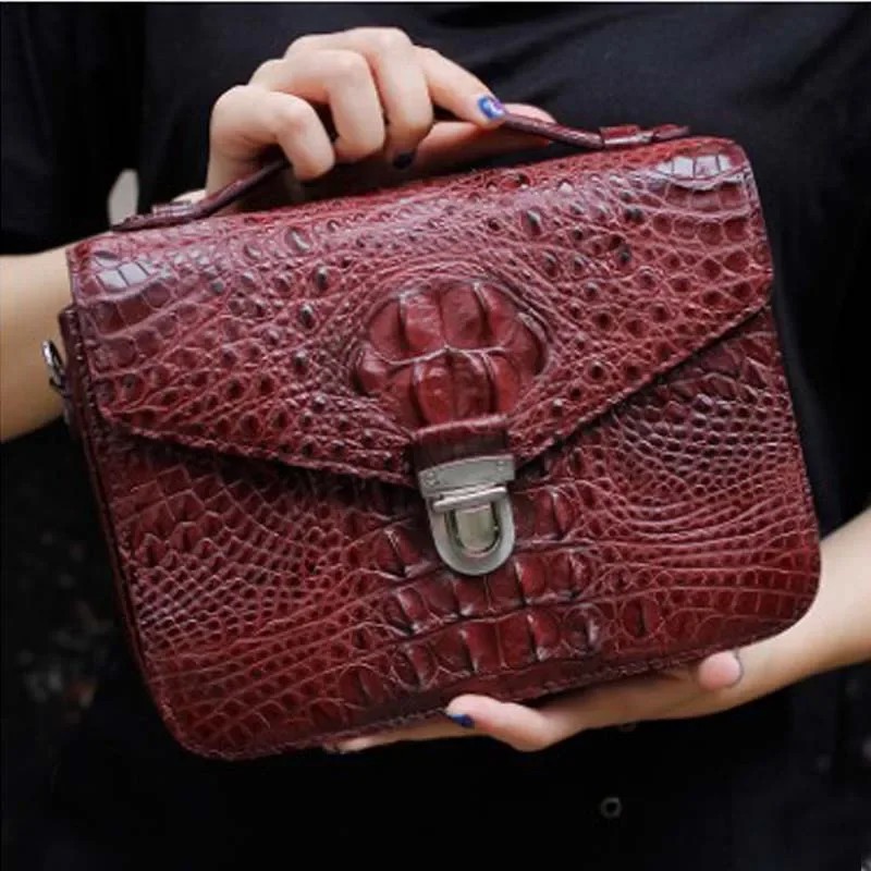 ourui crocodile  female  Single shoulder bag  aslant  The organ  handbag women handbag