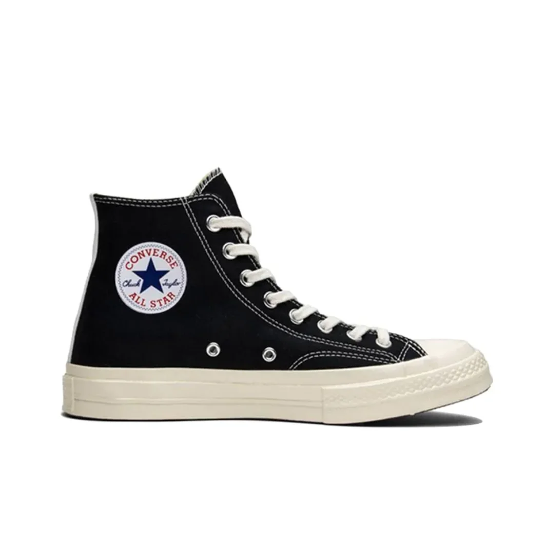 Converse 1970s Chuck Taylor All Star X CDG High Love co-branded high-top trend wear casual plate shoes black