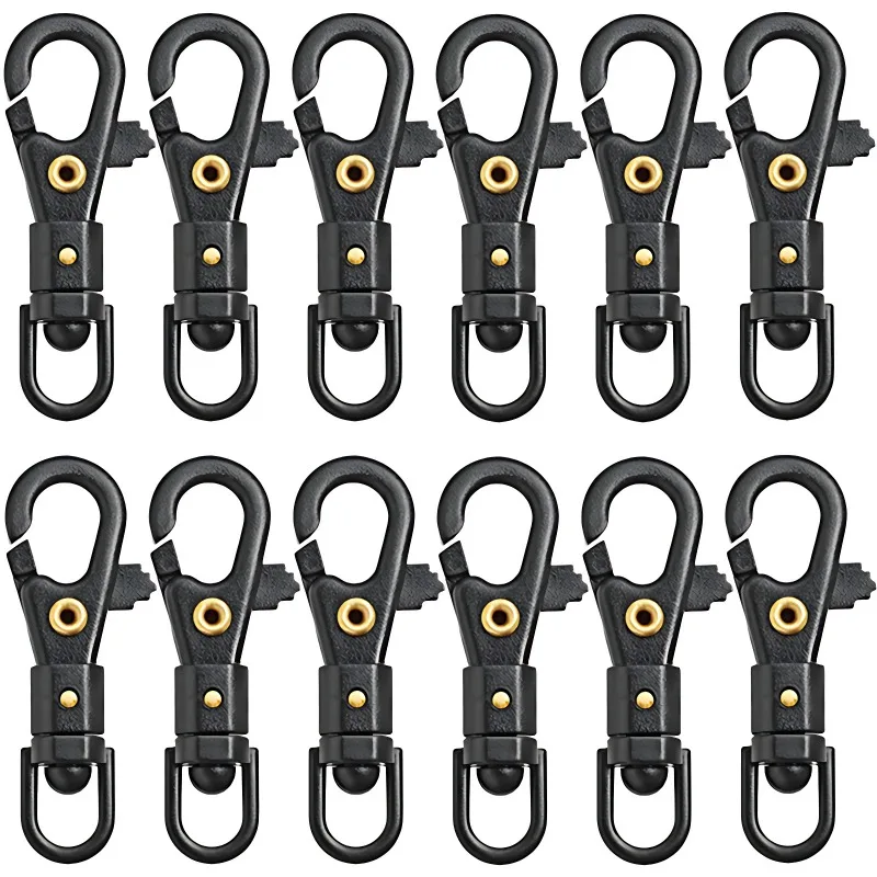 20/10pcs Spring Clasp Plastic Steel Keychain Quick Hanging Key Chain Pendant Outdoor Hook Backpack Buckle Waist Clasp Keyring