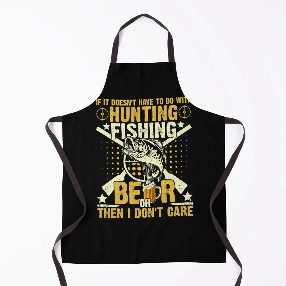 

Funny fall or spring bass fishing elk dear hunting and beer Apron Funny christmas Apron