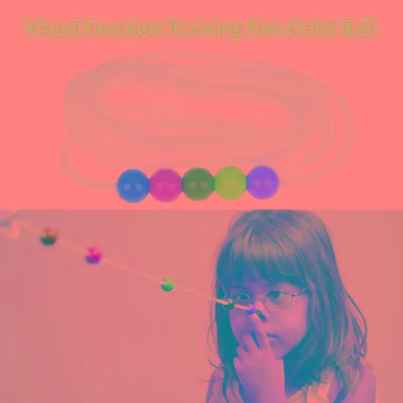 スポーツ視力トレーニングツール - 視力不全のための五珠ブロックストリング、目標指向練習