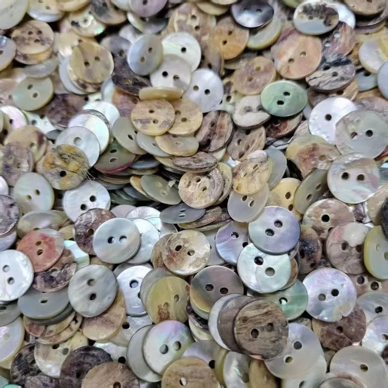 

50PCS 15/12/10mm Natural Shell Sewing Buttons Color Japan Mother of Pearl MOP Round Shell 2 Hole Button Sewing Accessories