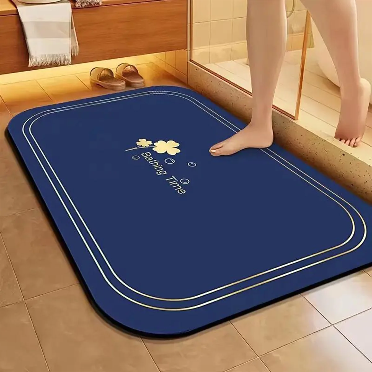 Diatom mud floor mat bathroom quick-drying household toilet anti-slip door mat carpet mat bathroom door absorbent floor mat