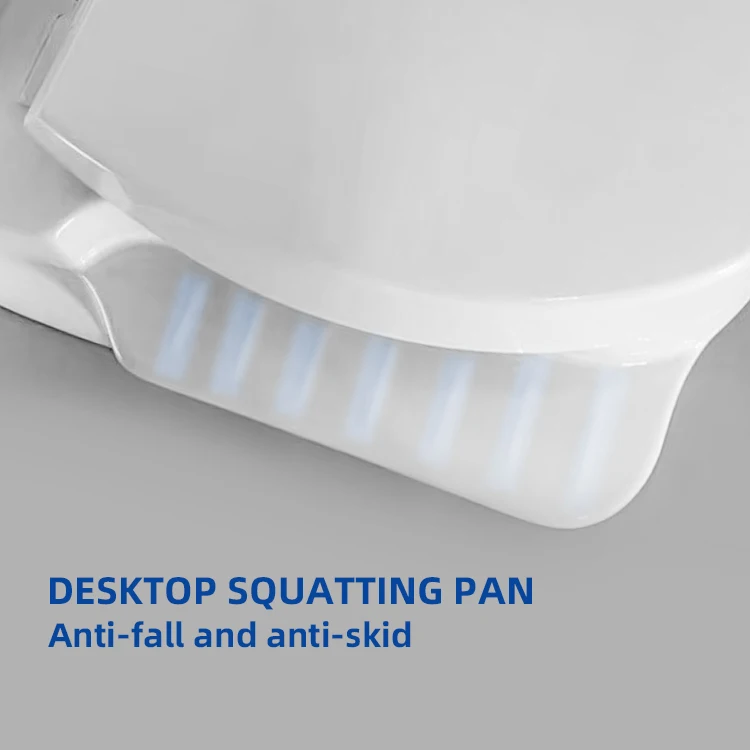 Modern Squatting and Sitting Anti Slip Anti Odor One Piece Squat Toilet Dual Use No Drill Installation for Bathroom - view 5