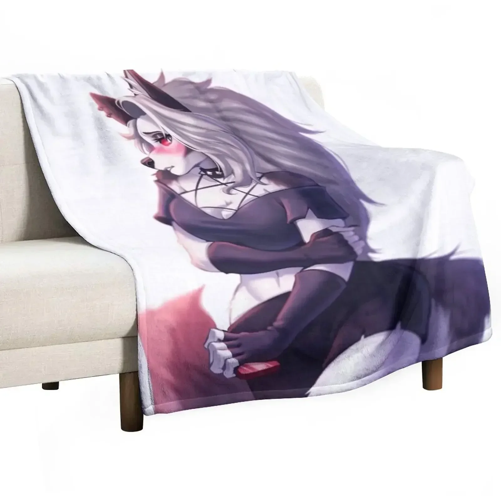 Shy Loona Throw Blanket Soft Comfort Blanket for Reading Watching TV