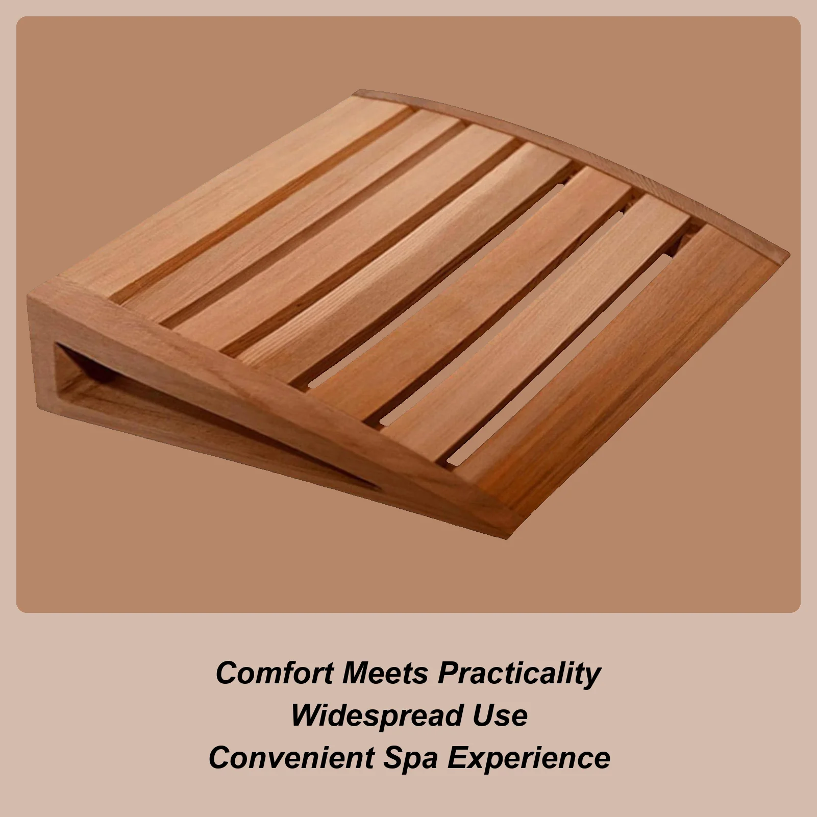 

Sauna Neck Pillow Natural Wooden Non-slip Ergonomic Sauna Headrest Back Cushion For Home Room Commercial Resting Relaxing