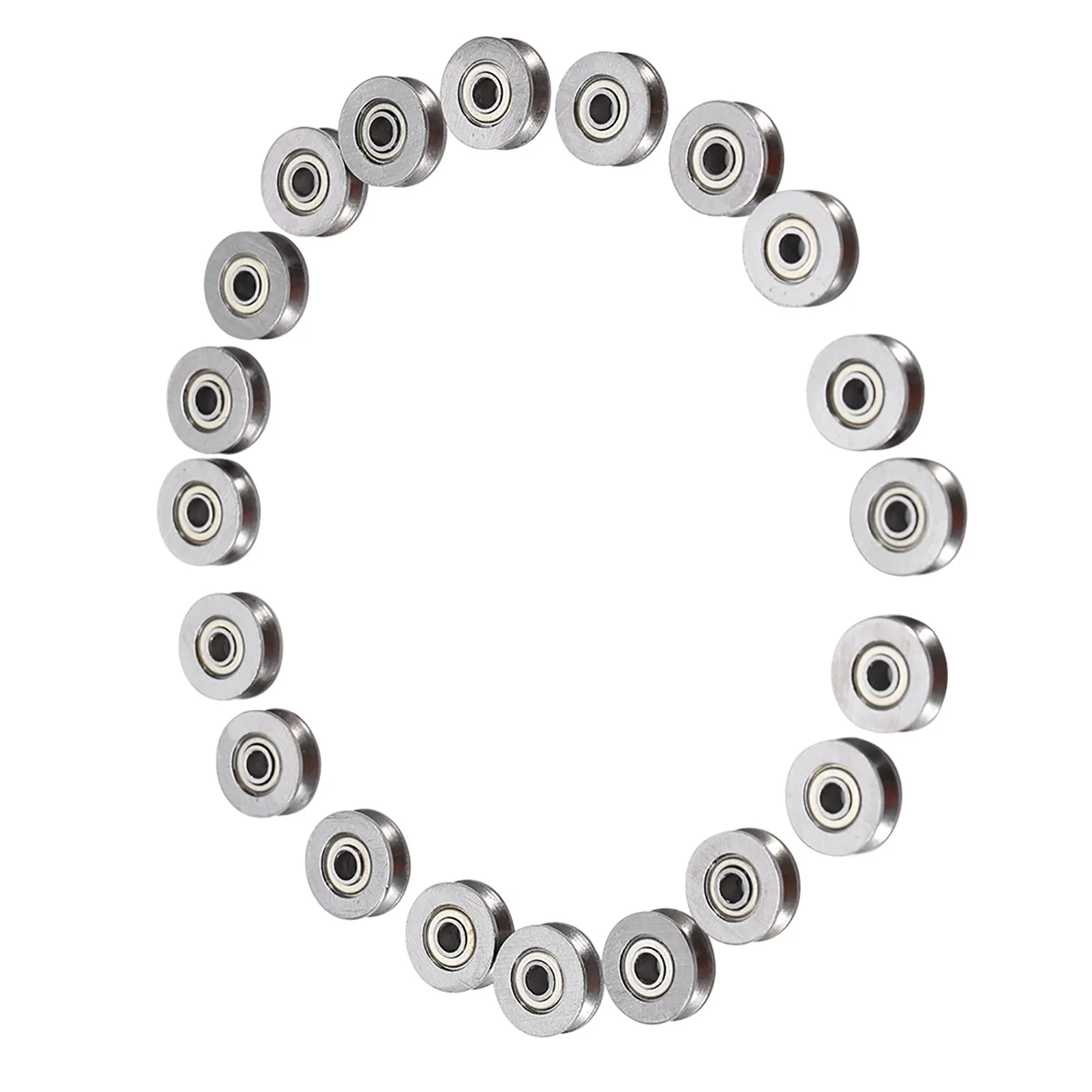 20pcs V623ZZ V Groove Ball Bearing Pulley Toughbuilt High Quality Carbon Steel Rail Track Linear Motion System 3x12x4mm Bearing