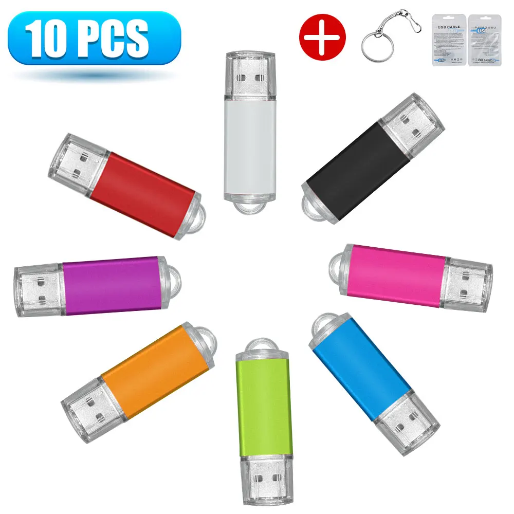 

10PCS/Wholesale USB Flash Drive Pen Drive typec to usb 1GB 2GB 4GB 8GB 16GB 32G 64GB 128GB Memory Flash Disk