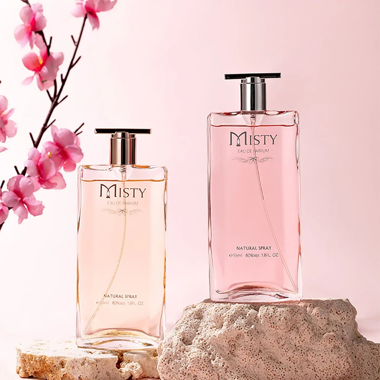 Perfume original mujer, perfume em spray 55ml com aromas florais, sândalo e baunilha, perfume feminino, de longa duração para uso diário