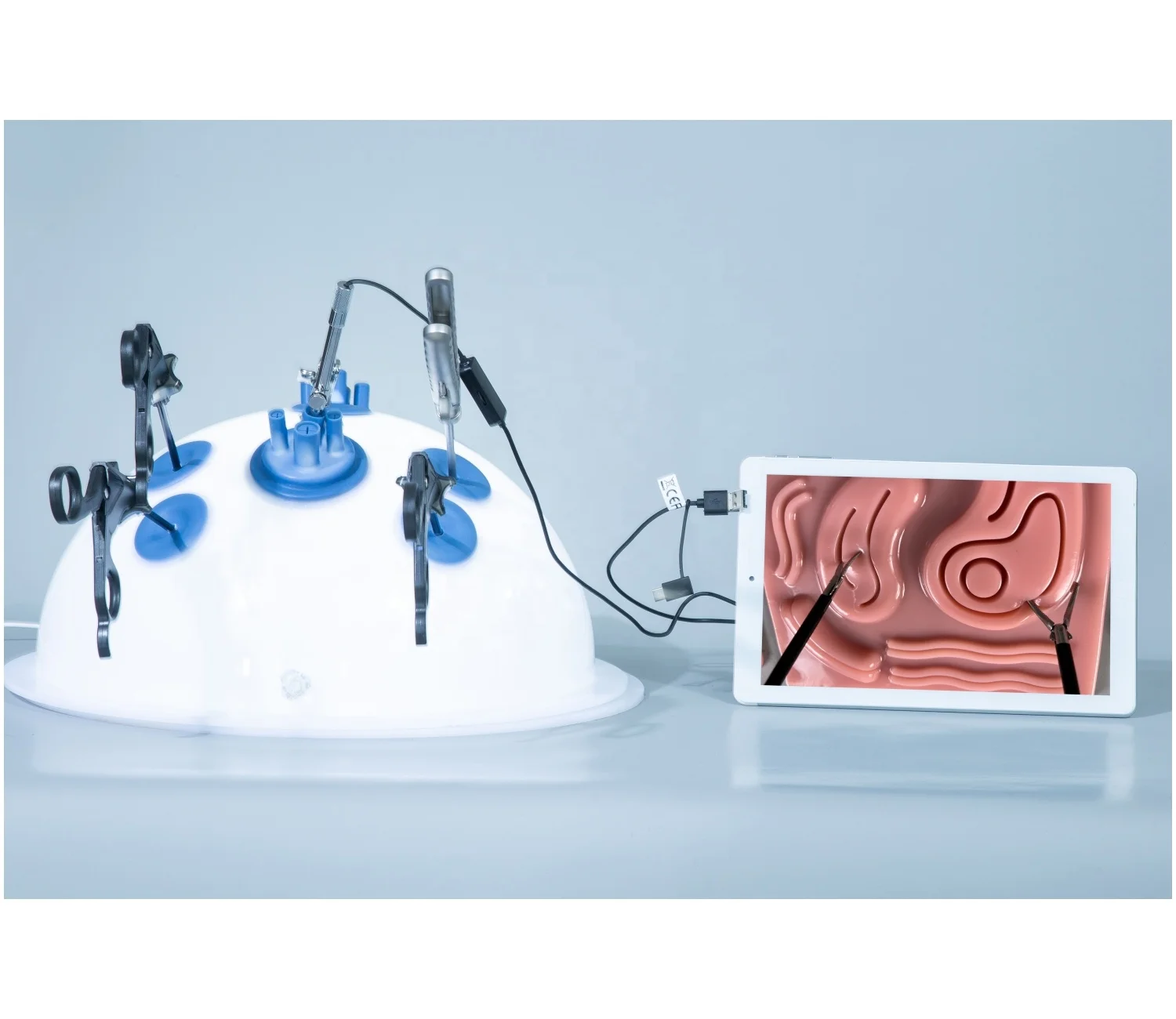 Simulated laparoscopic training box,  suture kit, medical student simulation trainer, simulation equipment