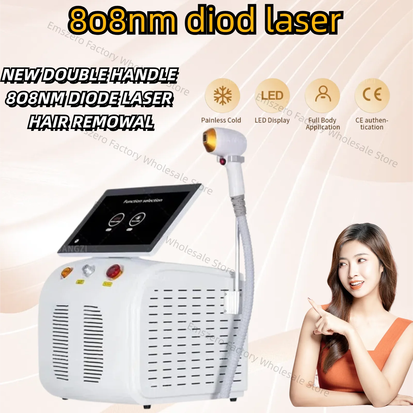 

Best Hair Removal 755nm 808nm 1064nm 3 Wavelength Semiconductor Vertical Painless Diode Laser Hair Removal Machine 2025