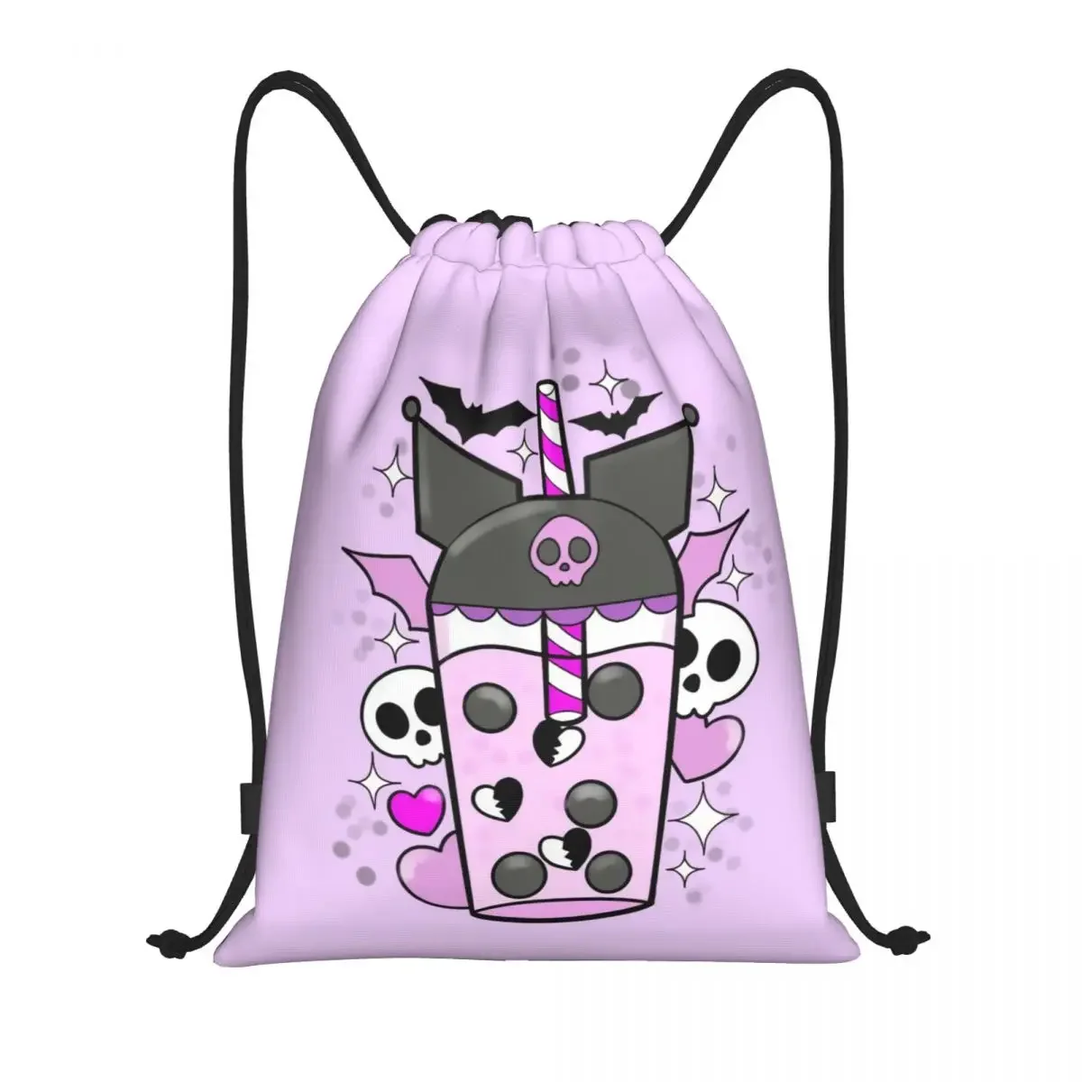 

Custom Halloween Cartoon Anime Drawstring Backpack Sports Gym Bag for Men Women Shopping Sackpack