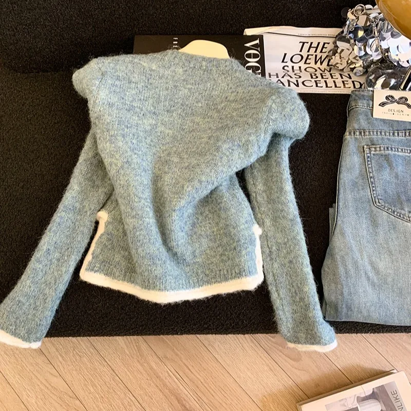 emperamento, capas, usando tops falsos de dos piezas, moda femenina, estilo occidental, suéter de punto, perezoso, diseño de alta gama, nicho