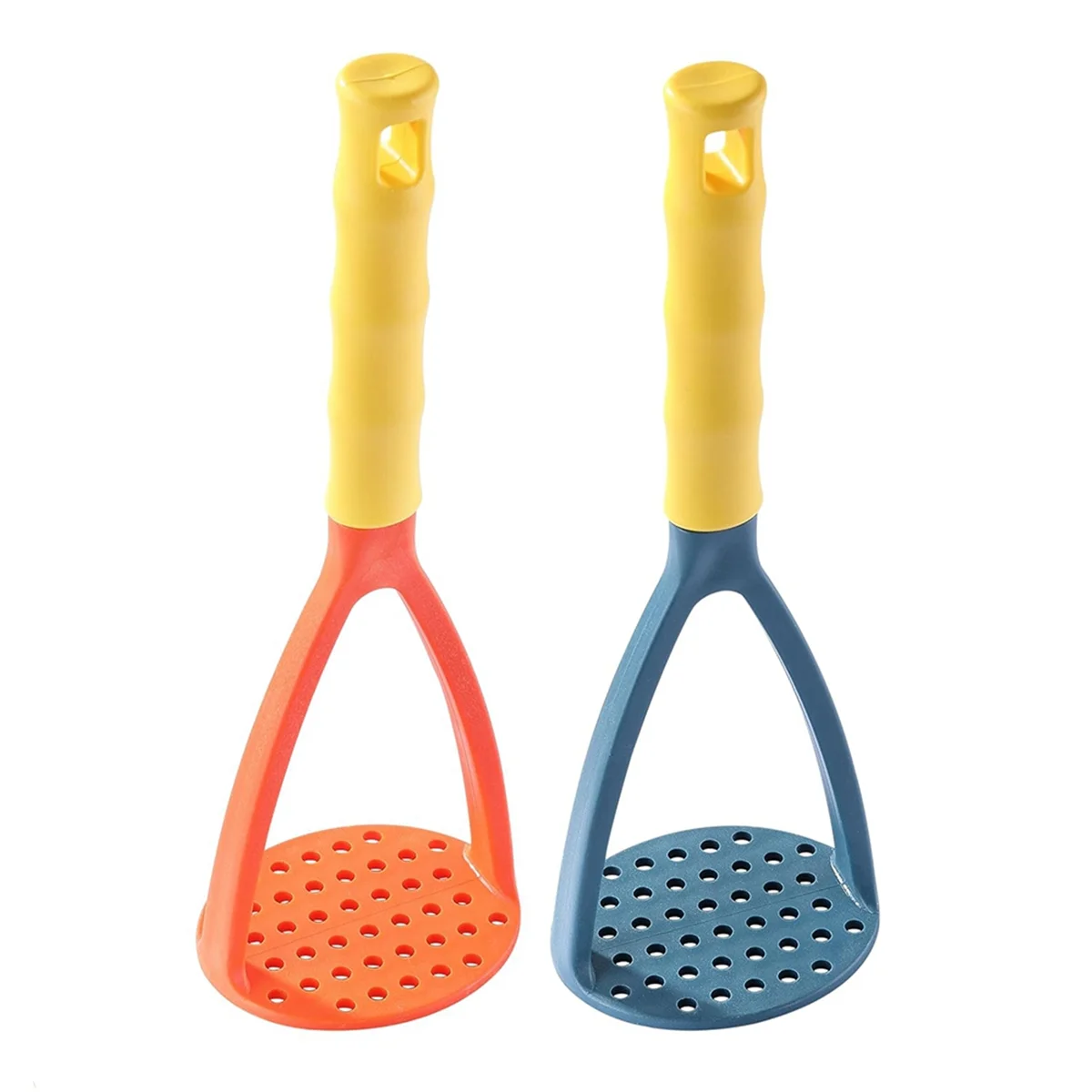 Potato Masher, Plastic Mashed Potatoes Masher, Colorful Food Masher, Masher Kitchen Tool for Potato, Fruit and Vegetable