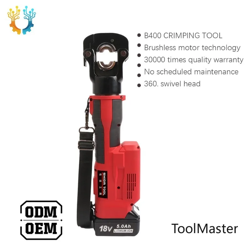 

【2026】SHIDA B400 120kN Battery Operated Hydraulic Tool Cordless Power Plumbing Machine Copper Pipe Pliers Wire Crimper Lug Crimp