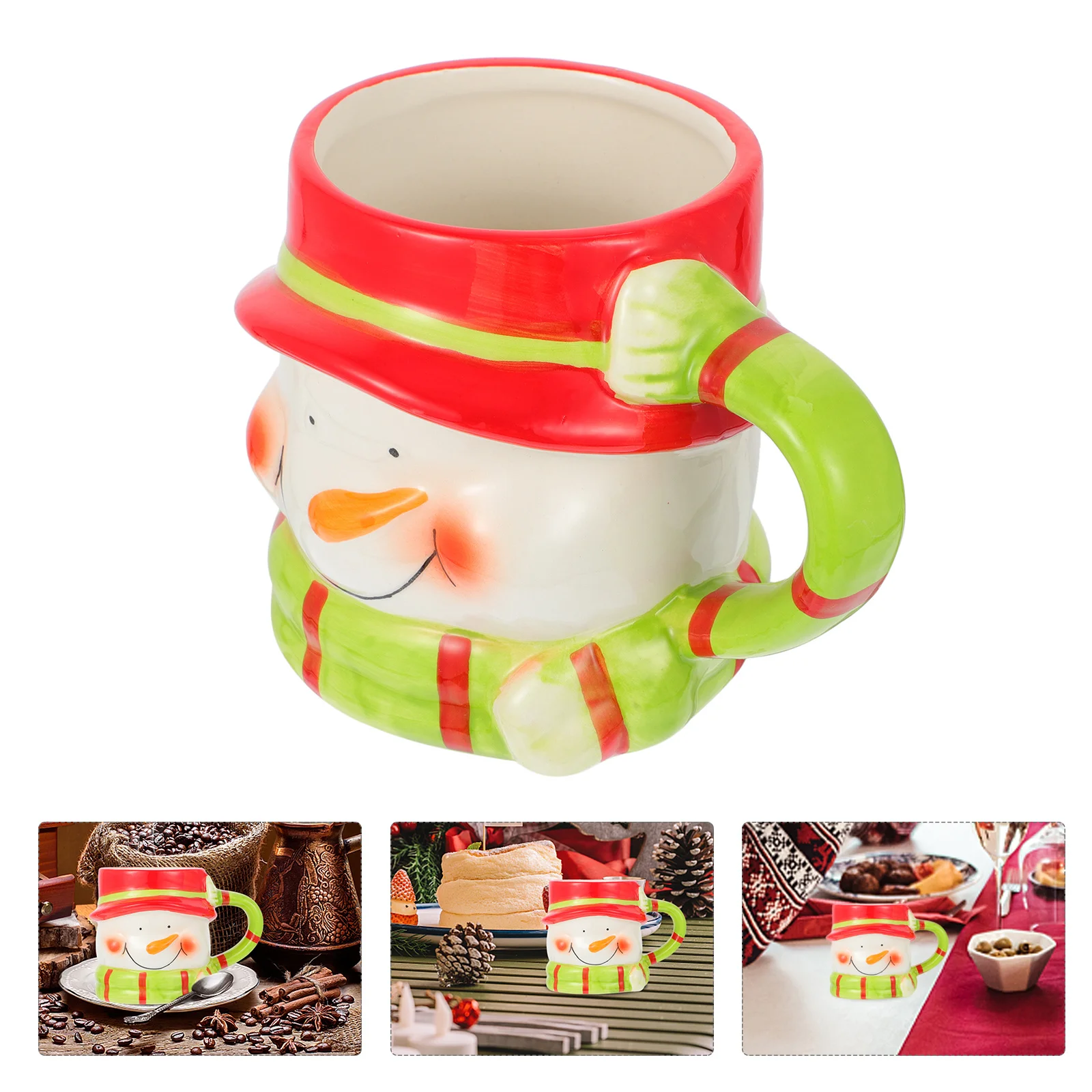

1Pcs Christmas Water Cup Snowman Coffee Mug Ceramic Milk Mug Lovely Xmas Theme Drinkware Christmas Water Cup