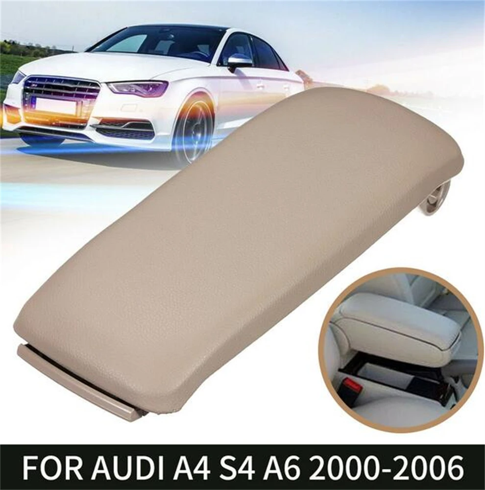 

Fit For 00-06 Audi A4 S4 A6 Car Beige Leather Arm Rest Center Console Lid Armrest