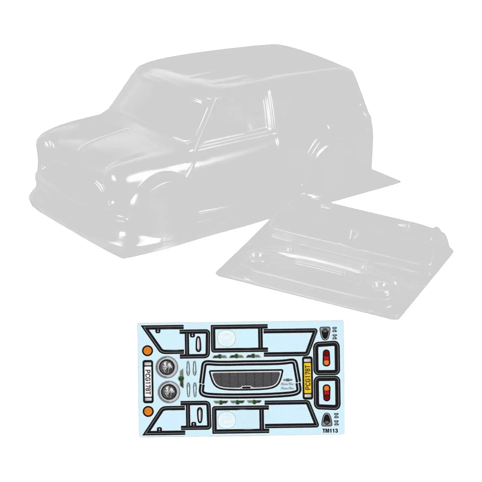 8.27\'\' Wheelbase Body Shell Unpainted Decor PC Shell replacement 1:10 RC Hobby Drifting Car DIY Modified Accessory Upgrades