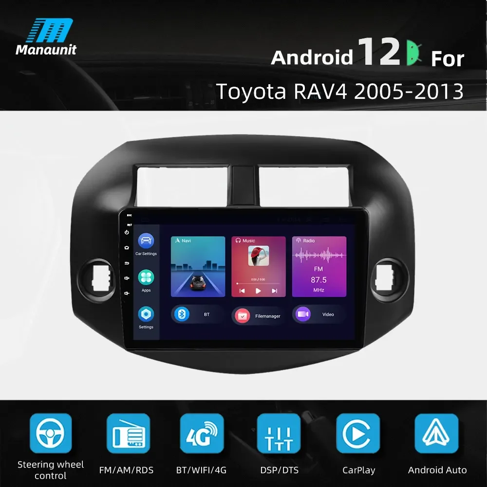 

10' Car Radio for Toyota RAV4 Rav 4 Multimedia Video Player Navigation GPS DVD Stereo Head Unit Wifi Compatible 2005-2013